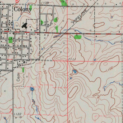 United States Geological Survey Colony, KS (1966, 24000-Scale) digital map