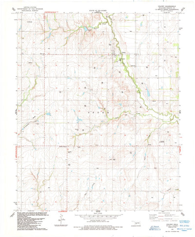 United States Geological Survey Colony, OK (1984, 24000-Scale) digital map