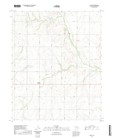 United States Geological Survey Colony, OK (2022, 24000-Scale) digital map