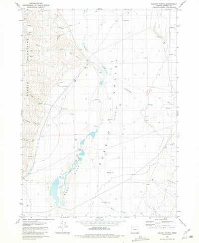 United States Geological Survey Colony Ranch, OR (1981, 24000-Scale) digital map