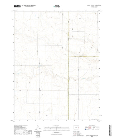 United States Geological Survey Colony Township NW, CO (2022, 24000-Scale) digital map