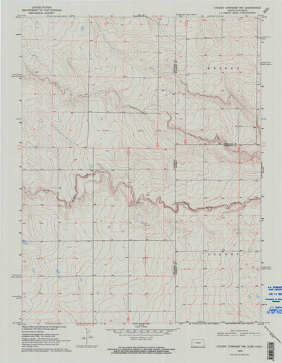 United States Geological Survey Colony Township NW, CO-KS (1969, 24000-Scale) digital map