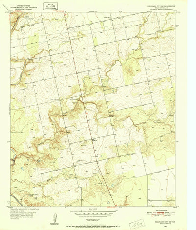 United States Geological Survey Colorado City SE, TX (1950, 24000-Scale) digital map