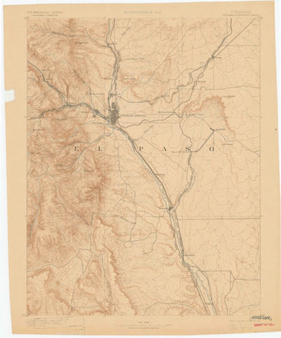United States Geological Survey Colorado Springs, CO (1893, 125000-Scale) digital map