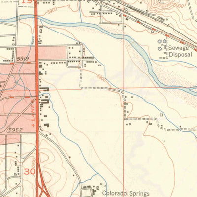 United States Geological Survey Colorado Springs, CO (1950, 24000-Scale) digital map