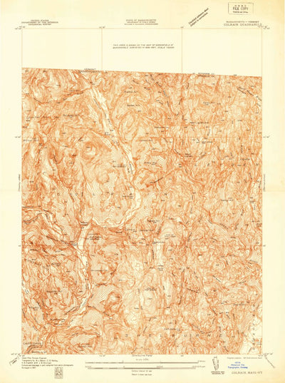 United States Geological Survey Colrain, MA-VT (1937, 24000-Scale) digital map