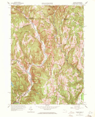 United States Geological Survey Colrain, MA-VT (1961, 24000-Scale) digital map