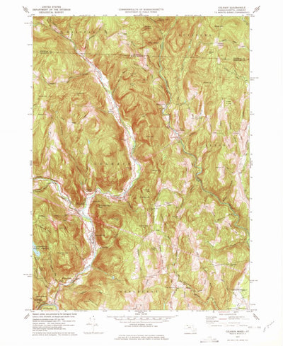 United States Geological Survey Colrain, MA-VT (1977, 24000-Scale) digital map