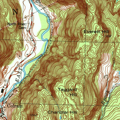 United States Geological Survey Colrain, MA-VT (1977, 25000-Scale) digital map