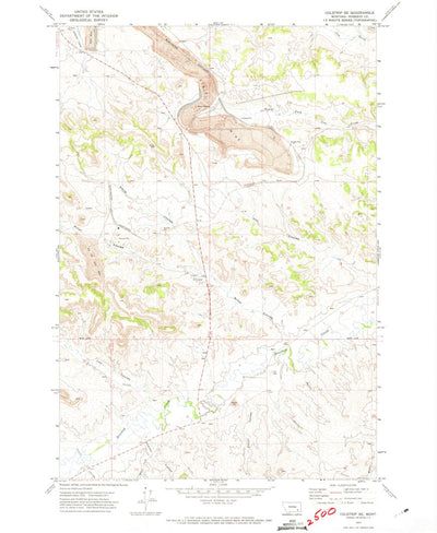 United States Geological Survey Colstrip SE, MT (1971, 24000-Scale) digital map