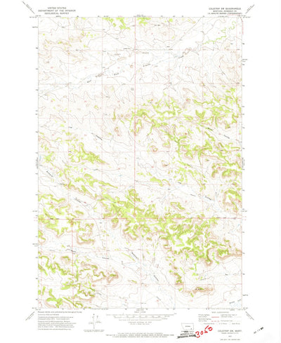 United States Geological Survey Colstrip SW, MT (1971, 24000-Scale) digital map