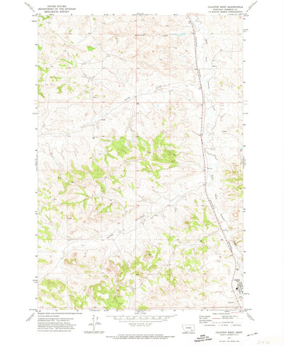 United States Geological Survey Colstrip West, MT (1971, 24000-Scale) digital map