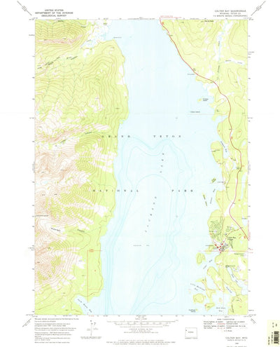 United States Geological Survey Colter Bay, WY (1968, 24000-Scale) digital map
