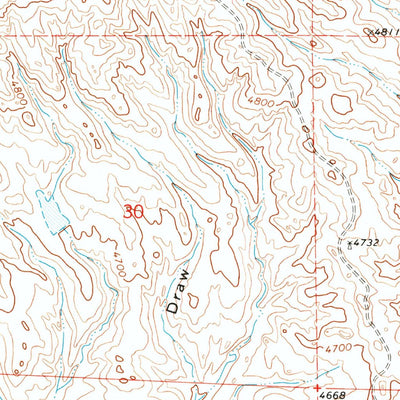 United States Geological Survey Colter Draw, WY (1970, 24000-Scale) digital map
