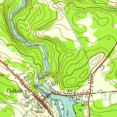 United States Geological Survey Colton, NY (1943, 24000-Scale) digital map