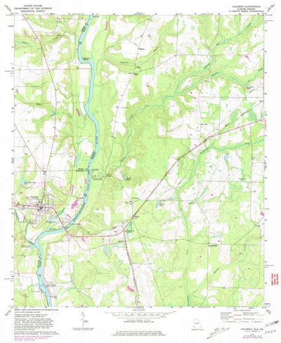 United States Geological Survey Columbia, AL-GA (1970, 24000-Scale) digital map