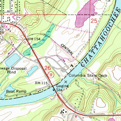 United States Geological Survey Columbia, AL-GA (1970, 24000-Scale) digital map