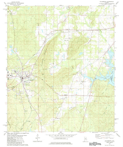 United States Geological Survey Columbia, AL-GA (1980, 24000-Scale) digital map