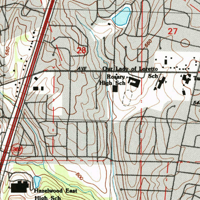 United States Geological Survey Columbia Bottom, MO-IL (1998, 24000-Scale) digital map