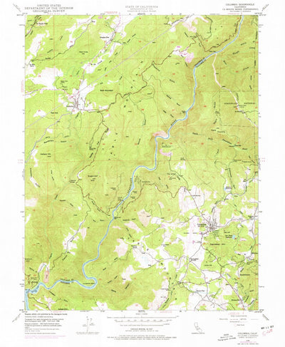 United States Geological Survey Columbia, CA (1948, 24000-Scale) digital map
