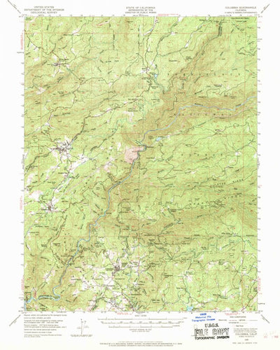 United States Geological Survey Columbia, CA (1948, 62500-Scale) digital map