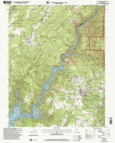 United States Geological Survey Columbia, CA (2001, 24000-Scale) digital map