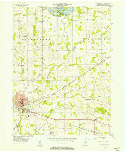 United States Geological Survey Columbia City, IN (1955, 24000-Scale) digital map