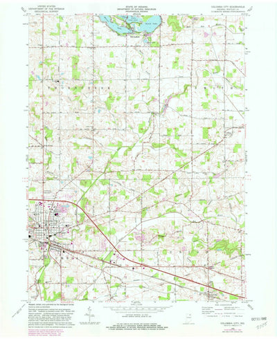 United States Geological Survey Columbia City, IN (1965, 24000-Scale) digital map