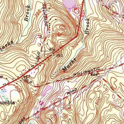 United States Geological Survey Columbia, CT (1953, 24000-Scale) digital map