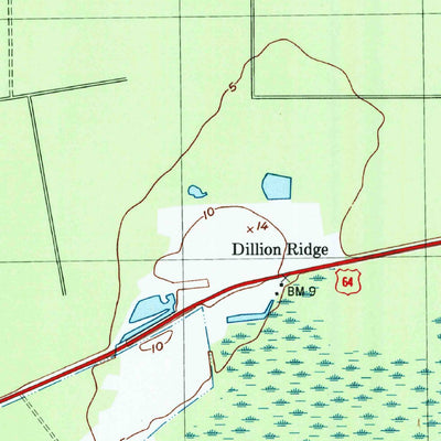 United States Geological Survey Columbia East, NC (1998, 24000-Scale) digital map