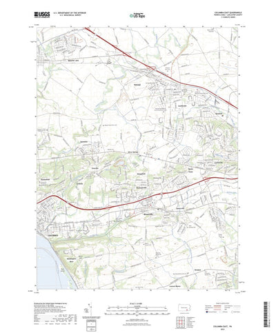 United States Geological Survey Columbia East, PA (2023, 24000-Scale) digital map
