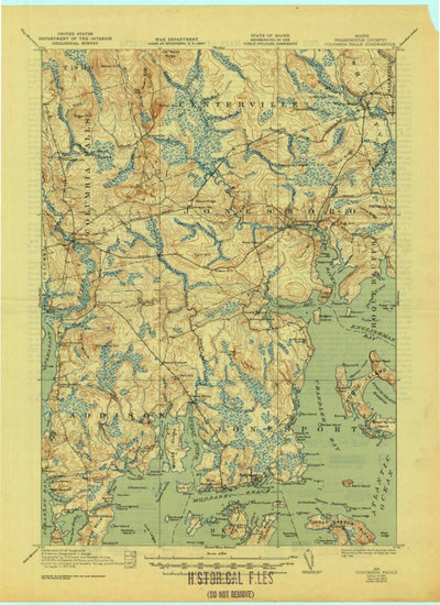 United States Geological Survey Columbia Falls, ME (1921, 62500-Scale) digital map