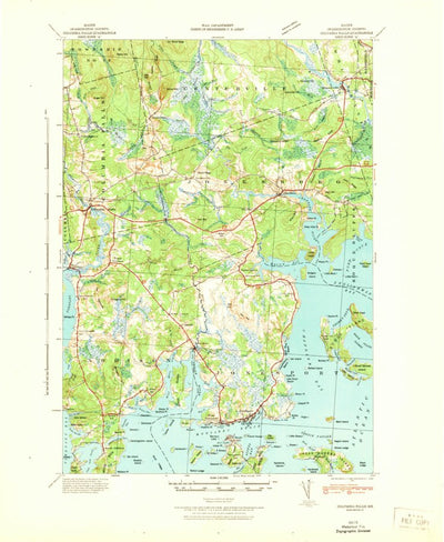 United States Geological Survey Columbia Falls, ME (1942, 62500-Scale) digital map