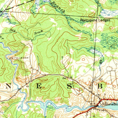 United States Geological Survey Columbia Falls, ME (1942, 62500-Scale) digital map