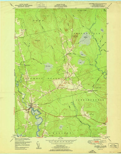 United States Geological Survey Columbia Falls, ME (1951, 24000-Scale) digital map