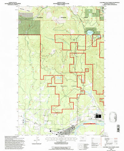 United States Geological Survey Columbia Falls North, MT (1994, 24000-Scale) digital map