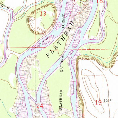 United States Geological Survey Columbia Falls South, MT (1962, 24000-Scale) digital map