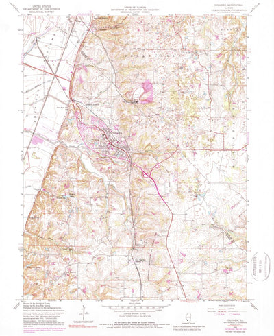 United States Geological Survey Columbia, IL (1955, 24000-Scale) digital map