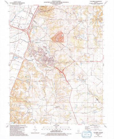 United States Geological Survey Columbia, IL (1991, 24000-Scale) digital map