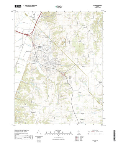 United States Geological Survey Columbia, IL (2021, 24000-Scale) digital map