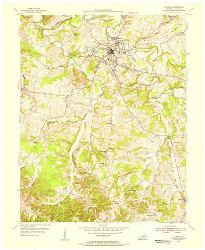 United States Geological Survey Columbia, KY (1954, 24000-Scale) digital map
