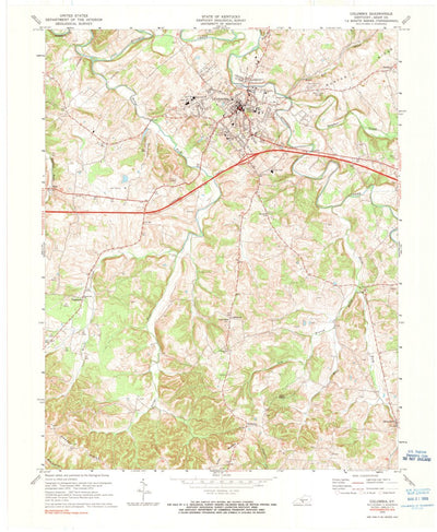 United States Geological Survey Columbia, KY (1973, 24000-Scale) digital map