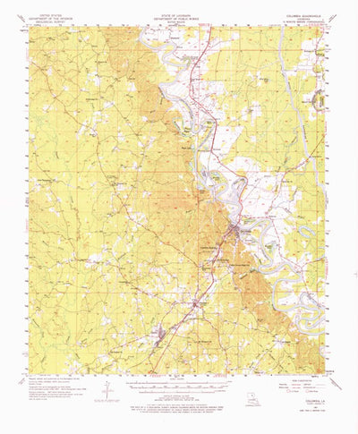 United States Geological Survey Columbia, LA (1957, 62500-Scale) digital map