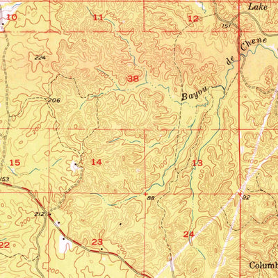 United States Geological Survey Columbia, LA (1957, 62500-Scale) digital map