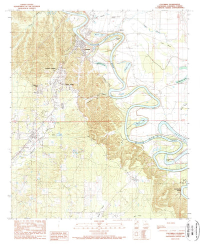 United States Geological Survey Columbia, LA (1989, 24000-Scale) digital map