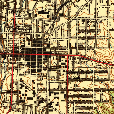 United States Geological Survey Columbia, MO (1940, 24000-Scale) digital map