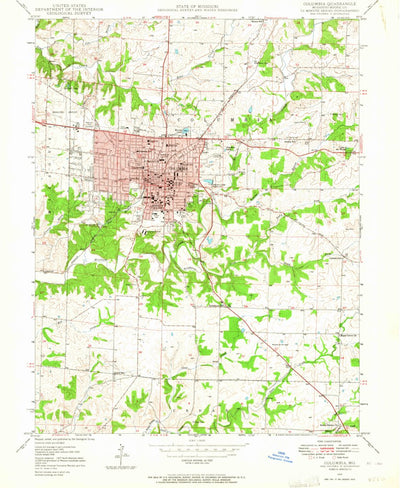 United States Geological Survey Columbia, MO (1948, 24000-Scale) digital map
