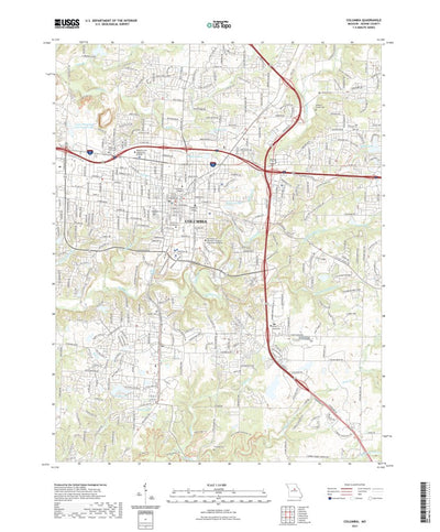 United States Geological Survey Columbia, MO (2021, 24000-Scale) digital map