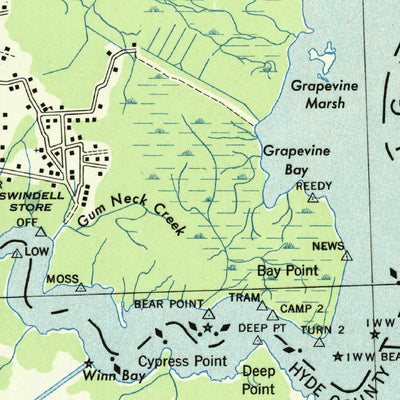 United States Geological Survey Columbia, NC (1943, 125000-Scale) digital map