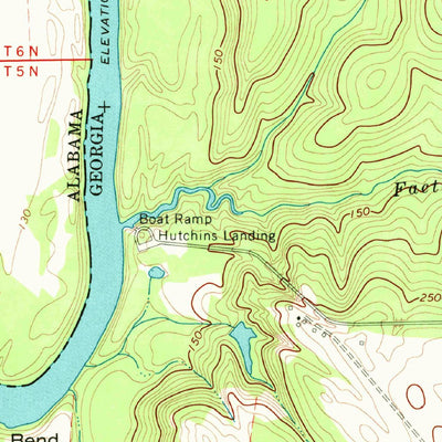 United States Geological Survey Columbia NE, GA-AL (1970, 24000-Scale) digital map